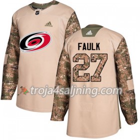 Carolina Hurricanes tröja Justin Faulk 27 Adidas 2017-2018 Camo Veterans Day Practice Authentic - NHL Tröjor Herr